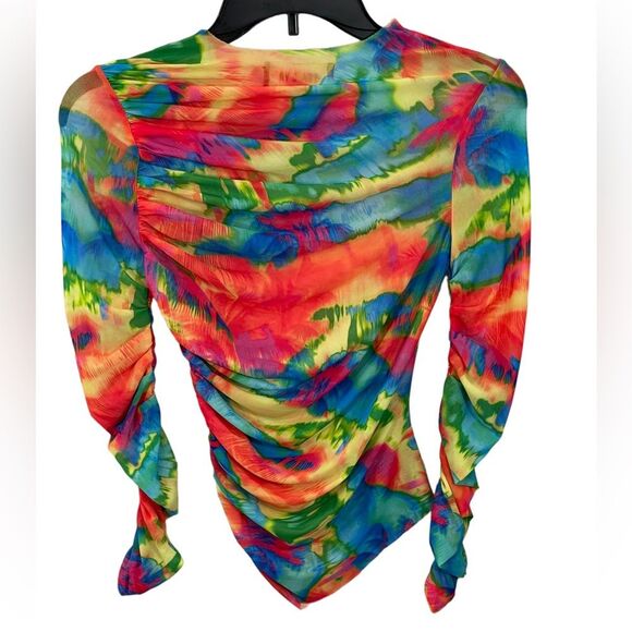 NWT SER.O.YA Janey Multicolor Top Size XS Abstract Palm SER. O. YA - Picture 8 of 12